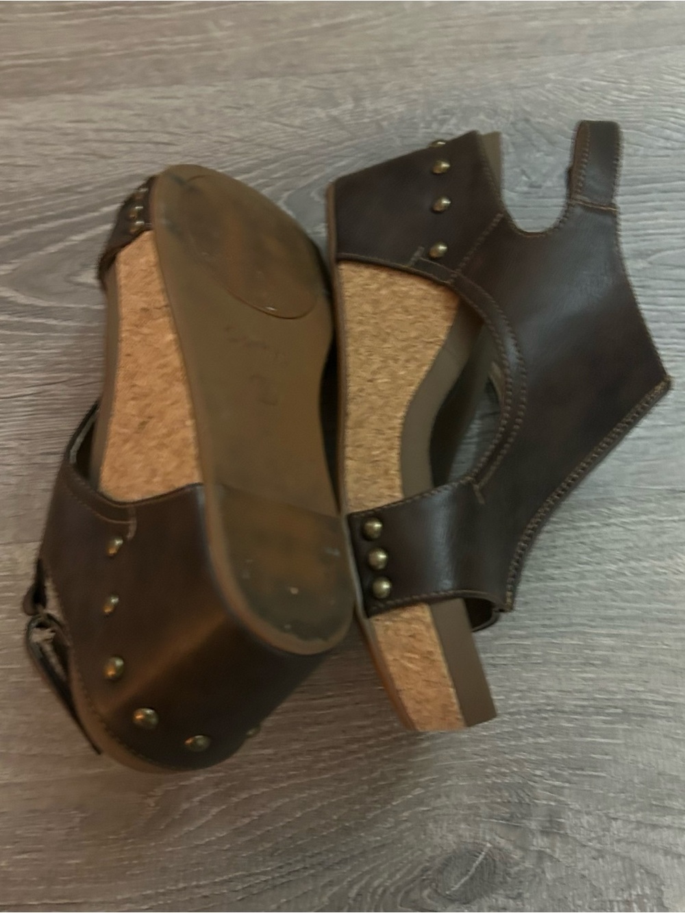 Corkys Carley Wedge Brown Sandal Size 7 - Picture 8 of 10